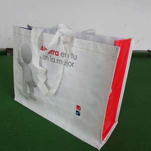 Sac de courses en PP tissé avec poignées en sangle PP et construction à piping en U, couleur et taille personnalisables – Utilisation confortable, design élégant - Product Image 1