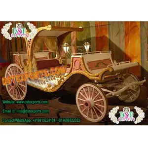 Royal Wedding Carrozza Cavallo D'oro Buggy Carrello da sposa Trainati da Cavalli chariot