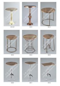 Mesa de centro con base de hierro y madera de mango de diseño moderno con acento dorado con función extraíble Suministro directo de fábrica de La India - Product Image 4