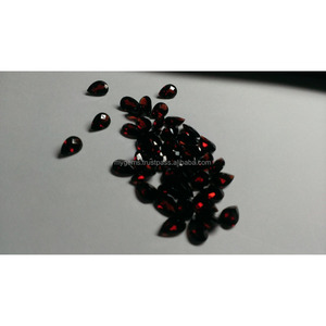 6X9 pear natural red garnet pear cheaker <b>cut</b> <b>stone</b> - Product Image 2