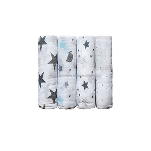 Eco Friendly 100% Natural Organic Cotton Baby Muslin <b>Swaddle</b> Breathable Muslin <b>Blanket</b> - Product Image 1