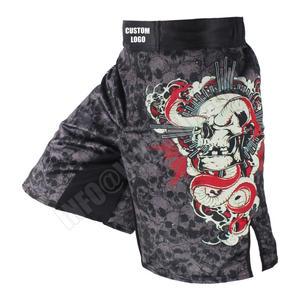 Venta al por mayor OEM hecho a medida Camo MMA Shorts Fighting corto sublimado impreso para Muay Thai Training Box embalaje con logotipo personalizado - Product Image 3