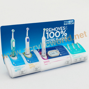 Présentoir de maquillage cosmétique acrylique pour brosses à dents - Product Image 1