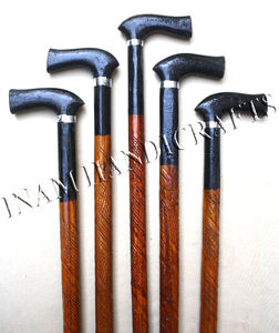 Bâtons de marche en bois avec poignée en bois noir/cannes de marche en bois avec poignée en bois noir/cannes de marche pour personnes âgées - Product Image 2