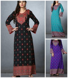 Caftán de CRAPE, ropa tradicional india - Product Image 6