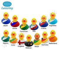 Canard en caoutchouc personnalisé pour joueur de football avec impression de numéro, cadeau promotionnel pour la Coupe du monde de football