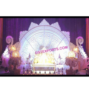 Panel de Fondo de Boda de Media Luna, Marco de Fibra de Vidrio Ligero, Tamaño Personalizable, Último Modelo de Panel de Fondo para Bodas - Product Image 1