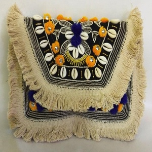 Bolsos de Mensajero de mano con cuentas hechos a mano de diseñador para mujer India estilo bohemio ligero de gran capacidad para compras nocturnas - Product Image 4