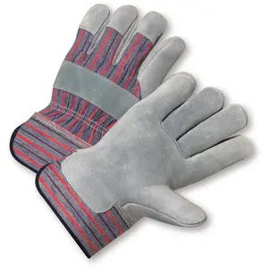 Gants de travail de qualité supérieure, manchette de sécurité, paume renforcée, Construction en cuir de vache, gants mécaniques industriels