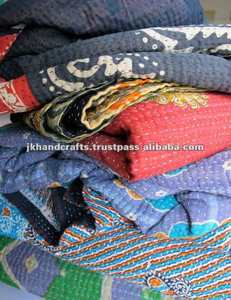 ผ้านวม Gudari Kantha Sari,แฮนด์เมดแบบเก่าอินเดียแท้ - Product Image 2