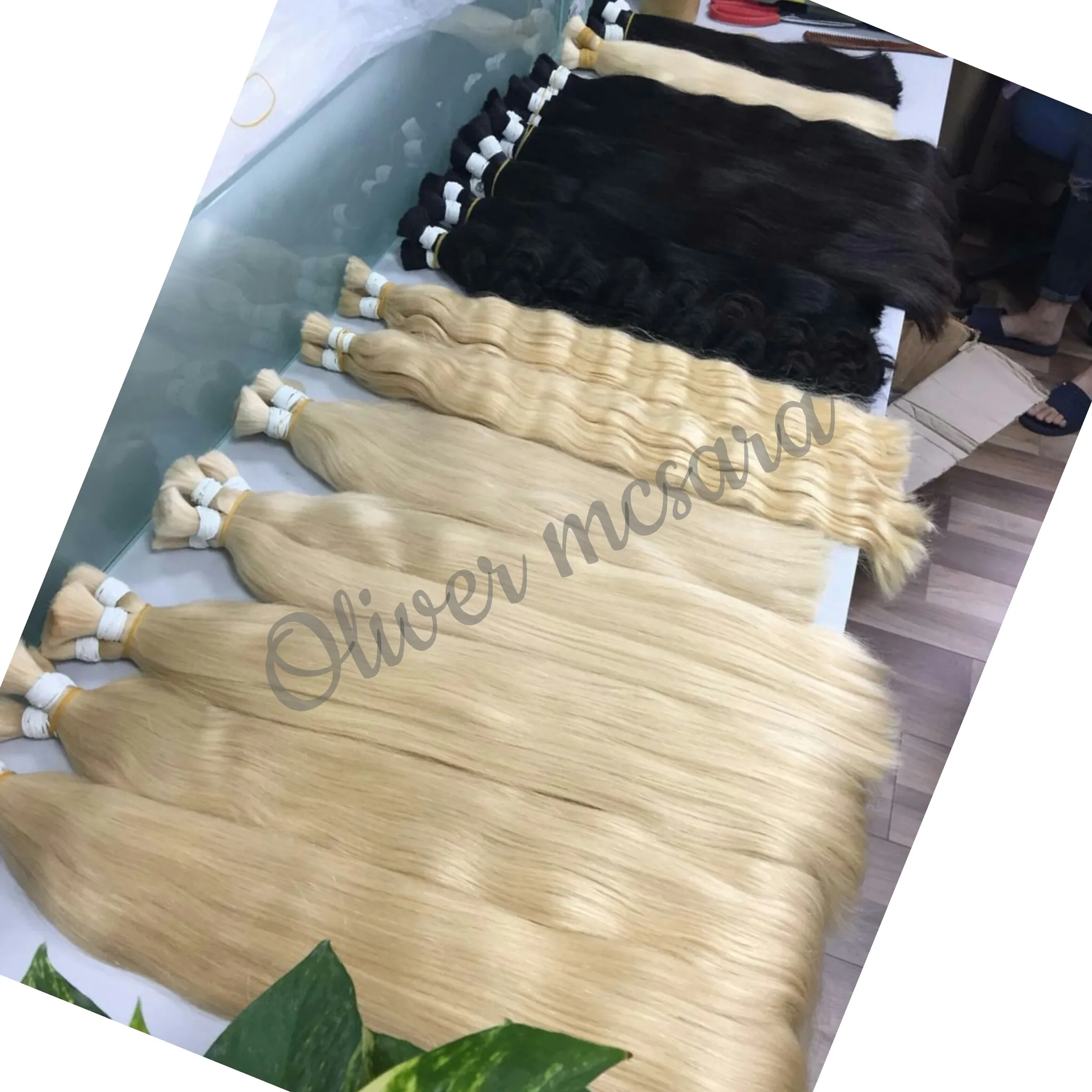 MCSARA HAIR_ 100% Straight Remy Vietnamese human Hair Bulk Extention High Quality, Wholesale price