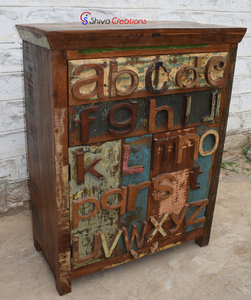 Antique Reclaimed Solid Wood Cabinet Handmade Indian Style Home Furniture for Indoor Use Bulk Wholesale for Living Room - Product Image 2