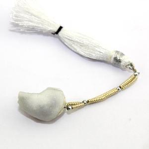 Druzy Druzy เปลือกหอยธรรมชาติ100%,ซากแร่ดรูซี่เจาะด้วยพู่ขัดหินธรรมชาติ - Product Image 3