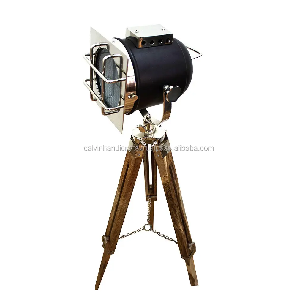 Unique Maritime Collection Of Low Floor lamp on natural shine wooden tripod black lamps CHNTL45041