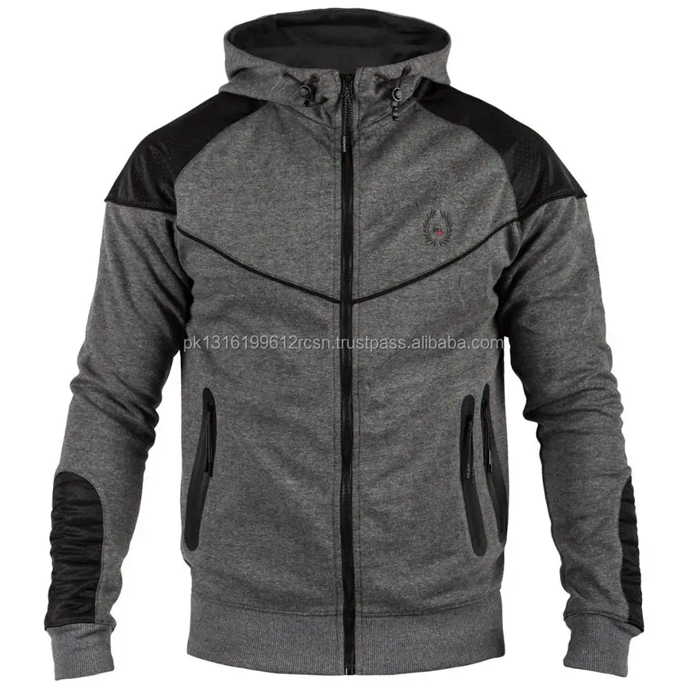 Black And Grey Jacket Custom Hiking Tactical Softshell Jacket With Zipper Pockets Combat Jacket With Removable Ho