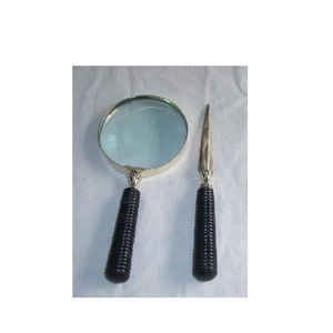 Lupa chapada en oro con mango - Product Image 2