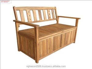 Banc de jardin en bois de grande capacité avec accoudoir banc de rangement extérieur pour cour arrière Type canapé - Product Image 5