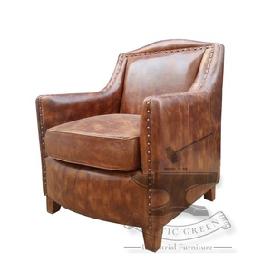 อุตสาหกรรม Vintage หนังโซฟาเดี่ยว - Product Image 3