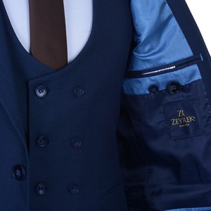 Traje de negocios de tres piezas para hombre, traje de boda para novio - Product Image 3