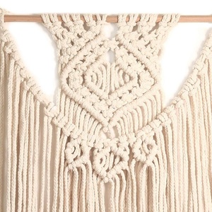Gran tamaño bohemio diseño señora macramé colgante de pared cordón de algodón orgánico decoración del hogar - Product Image 5