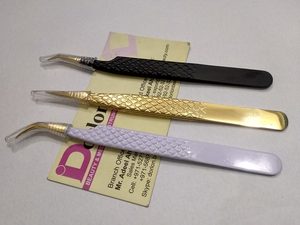 Pinzas Profesionales para Extensión de Pestañas con Punta de Diamante, Negras, Doradas y Blancas, Rectas, Puntiagudas, para Aislamiento y Volumen Curvo - Product Image 2
