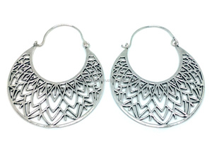 Conjunto de joyería para mujer Pendientes de aro chapados en plata Pendiente Mayorista India - Product Image 2