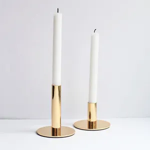 Metal Gold Plated Candlestick <b>Taper</b> <b>Candle</b> Holder - Product Image 1
