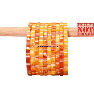 Joyería vintage de margaritas de color Mármol, joyería personalizada, baquelita - Product Image 1