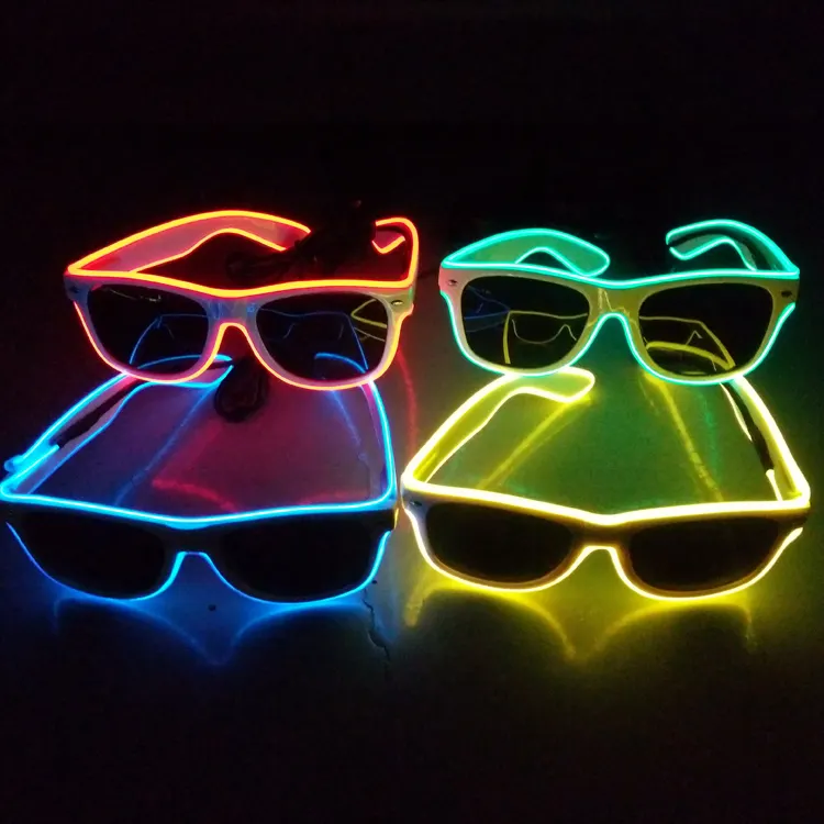 Óculos para festa, óculos para festa dj, sombra de <span class=keywords><strong>led</strong></span> luminoso, neon el