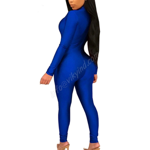 Viky Industries-mono liso de manga larga para mujer, traje de calidad superior con cremallera, ropa de calle, trajes de salto - Product Image 5