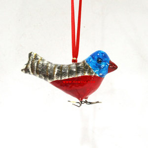 Adornos Navideños Colgantes de Pájaros Pintados a Mano en Papel Maché - Product Image 4