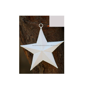 ที่แขวนตกแต่งทำจากโลหะเคลือบด้วยผงสีขาวรูปดาวเหล็กที่แขวนสำหรับตกแต่งด้วยสีขาวที่สวยงาม - Product Image 1