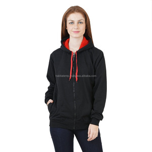 Sweatshirts personnalisés vierges en vrac Conception d'hiver Couleur unie Sweat à capuche pour femme Lumière thermique Noir - Product Image 1