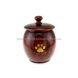 Urna de cremación de madera de Brassworld, suministros funerarios de la India, venta al por mayor - Product Image 3