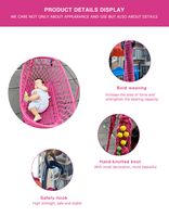 Chaise de hamac en macramé pour bébé, meuble d'intérieur, corde de loisirs, balançoire
