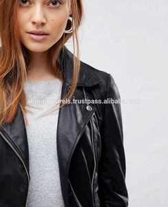 Chaqueta y abrigos de piel de oveja y piel de cordero con estilo y baratos, chaqueta de motorista de piel de oveja alta, - Product Image 3