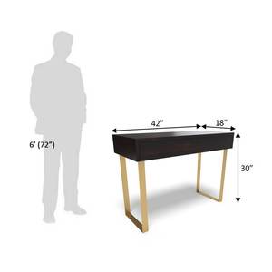 Mesa de consola de estilo Industrial con esmalte de ébano - Product Image 3