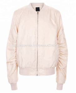 Veste universitaire sur mesure de haute qualité unisexe adultes soie Satin coton sergé vêtements d'extérieur en cuir respirant décontracté poche rayure - Product Image 4