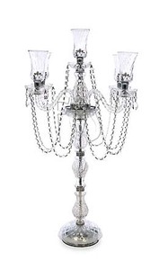 Candélabre en verre cristal de mariage élégant avec un design complexe Bougeoir en métal fait à la main Pièce maîtresse élégante parfaite - Product Image 5