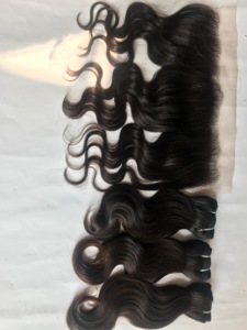 Tốt Nhất Chưa Qua Chế Biến 100% Lớp Biểu Bì Phù Hợp Tóc Weave Nhà Cung Cấp Tự Nhiên Đền Extension Ở Ấn Độ Bán Buôn Trinh Nữ Nguyên Ấn Độ Tóc - Product Image 5