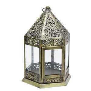 Nouvelle maison et décoration de noël nouveau Design lanterne à bougie en filigrane avec verre - Product Image 1