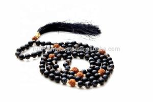 สร้อยคอหินอาเกต 108 เม็ด พร้อมพู่ห้อย สไตล์โยคะ สร้อยยาวถักแบบพัน  ขายดี  เครื่องประดับแฟชั่นธรรมชาติ - Product Image 4