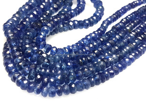 Wholesale AAA Grade <b>Blue</b> Kyanite Gemstone <b>Beads</b> Loose Rondelle Natural Kyanite for Jewelry Making - Product Image 5