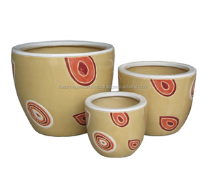 Macetas de jardín de cerámica esmaltada vietnamita hechas a mano, maceta de arcilla interior para plantas, uso en el suelo del hogar, decoración del hogar del hotel - Product Image 1