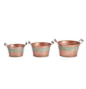 Vintage Modern Metal <b>Planter</b> Iron Flower Pot Durable <b>Hanging</b> Home Outdoor <b>Indoor</b> Garden <b>Planter</b> - Product Image 1