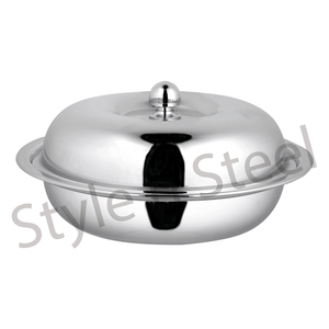 Bols de service en métal au design Unique pour les hôtels et les Restaurants bol de service avec couvercle en acier inoxydable - Product Image 1