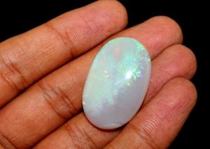 Ópalo Australiano Natural de 25 Quilates, Grado AAA, Efecto Ópalo de Fuego Marrón, Cabujones Múltiples, Forma Ovalada Lisa, para Manualidades con Alambre - Product Image 2