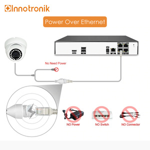 Kits CCTV Innotronik H.264 <span class=keywords><strong>4CH</strong></span> <span class=keywords><strong>2MP</strong></span> Câmera IP Dome <span class=keywords><strong>POE</strong></span> <span class=keywords><strong>Kit</strong></span> <span class=keywords><strong>NVR</strong></span> Sistemas de Câmeras Vigilância HD Night VISION Branco H.265 48V <span class=keywords><strong>POE</strong></span> - Product Image 2