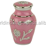 Recuerdo de mariposa grabado clásico, urna de cremación, suministros funerarios, BRASSWORLD, INDIA - Product Image 6