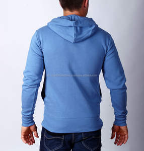 Top Quality Mens <b>Zip</b> up Blue Hoodie Sweatshirt - Product Image 5